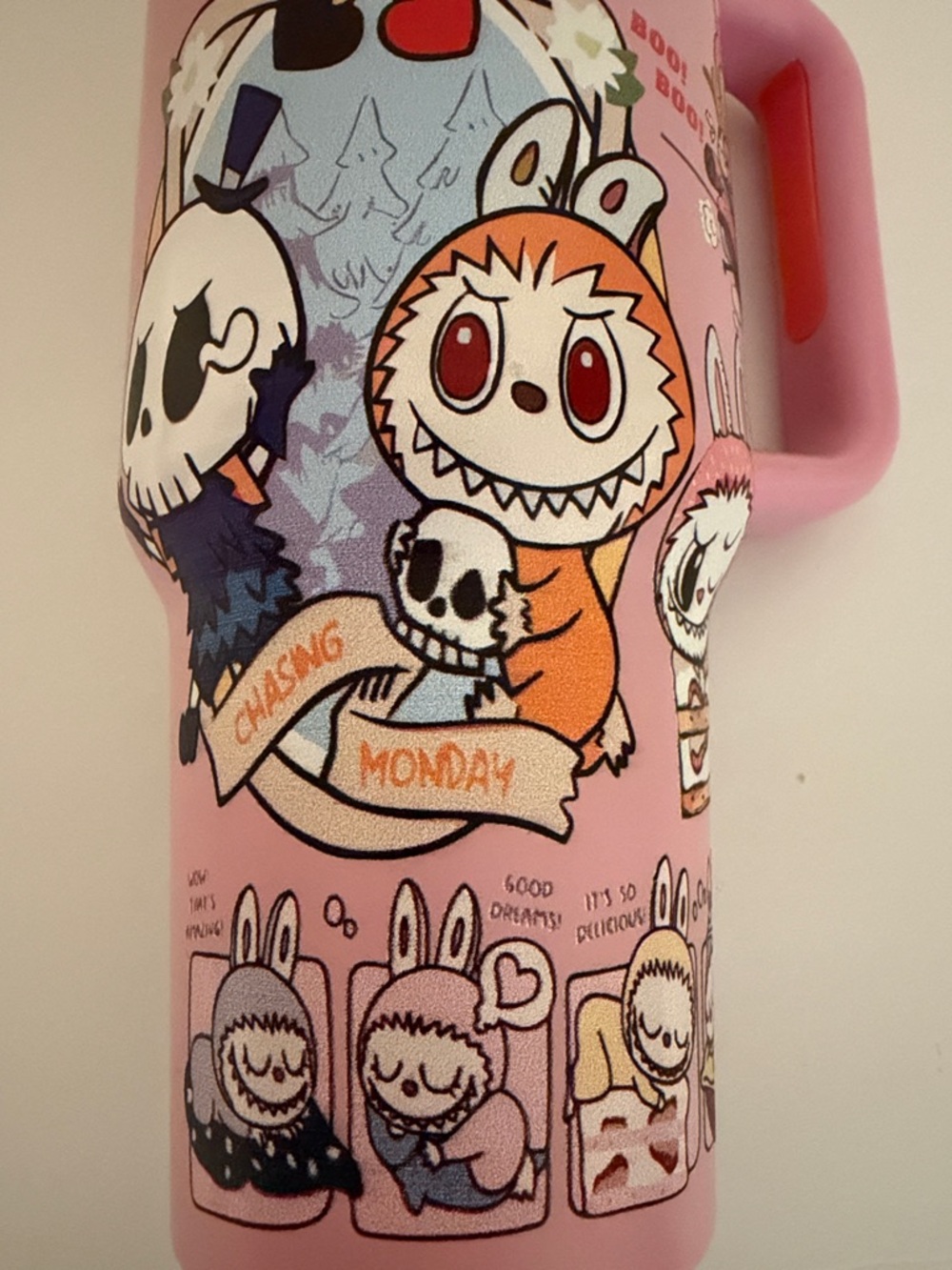 Stanley Pink Labubu 40oz Handle Quencher Tumbler - Picture 4 of 16